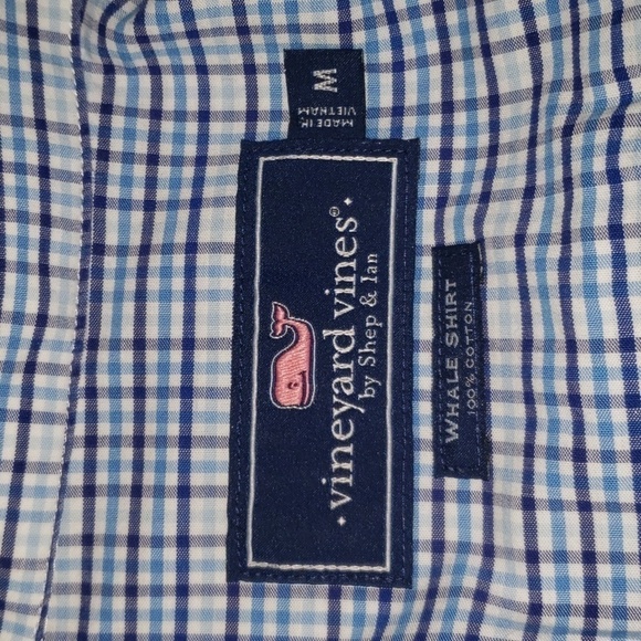 Vineyard Vines Preppy Country Club Golf Fall Plaid Cottage Whale Shirt - Men's - Picture 7 of 8